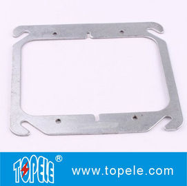 TOPELE 4 " FLACK BLANK QUADRATENEN COVER für zwei Gang Auslassboxen, aus galvanisiertem Stahl