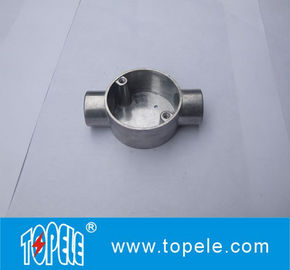 TOPELE 20 mm / 25 mm BS4568 / BS31 Elektrische Zweispurige Kreiswinkel Aluminium Verbindungskiste, elektrische Leitungsbefestigungen