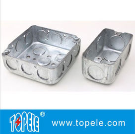 4 &quot; 1-1 / 2 &quot; Tiefe Stahl Quadrat / Rechteck Leitungs-Ausgang Junction Box, elektrische Boxen und Abdeckungen