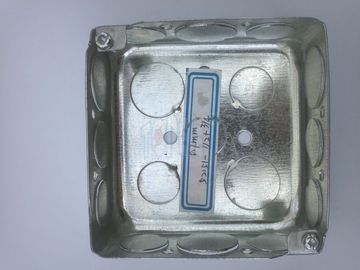 Elektrische Schachteln aus galvanisiertem Stahl / 4 Zoll Quadrat-Leitungskisten mit Knockouts
