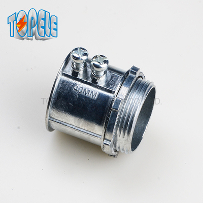 20mm -50mm EMT Conduit Fittings IEC61386 EMT Set Screw Connector Zink