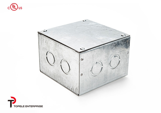 Elektrische Leitungen aus Stahl, Quadratische Verbindungskiste,Metallgehäuse, Außenbox, Elektrische Schachteln und Abdeckungen
