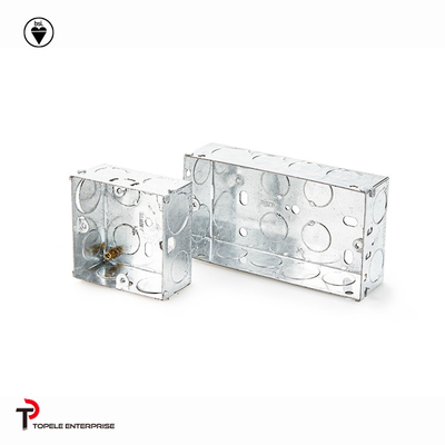 25 mm, 35 mm Stahl BS4568 GI Box / Terminal 1 Gang GI Box, elektrische Boxen und Abdeckungen