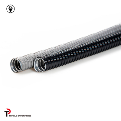 Elektrische Verzinkte Stahl PVC Flexible Leitung und Befestigungen Grau