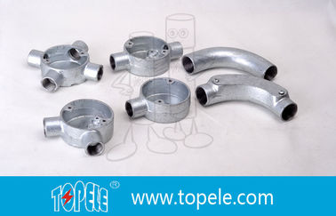 20MM 3 / 4 ′′, 1 ′′ BS4568 GI Eisen Ellenbogen Formbare Eisen Kreisverbindungsbox mit Tapped Loch