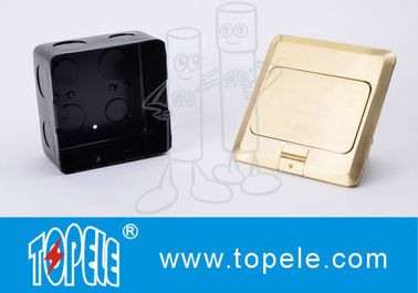 OEM Quadratplatte Kupfer / GFCI Behälter Runde Aluminiumlegierung POP-up-Typ Boden Steckdose