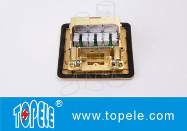 OEM Quadratplatte Kupfer / GFCI Behälter Runde Aluminiumlegierung POP-up-Typ Boden Steckdose