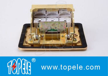 OEM Quadratplatte Kupfer / GFCI Behälter Runde Aluminiumlegierung POP-up-Typ Boden Steckdose