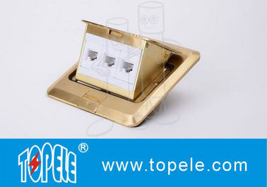 OEM-Floor-Socket-Ausgänge Quadratische Platte Kupfer / Runde Aluminiumlegierung POP Up Typ