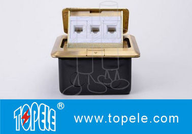 OEM-Floor-Socket-Ausgänge Quadratische Platte Kupfer / Runde Aluminiumlegierung POP Up Typ