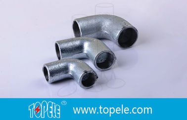 25 mm BS4568 Leitungsbefestigungen Formbares Eisen Fester Ellenbogen 90 Grad Rohr gebogen