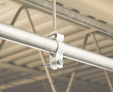 Stahl EMT Leitung Hanger mit Rohren Silber 1/2'- 4'
