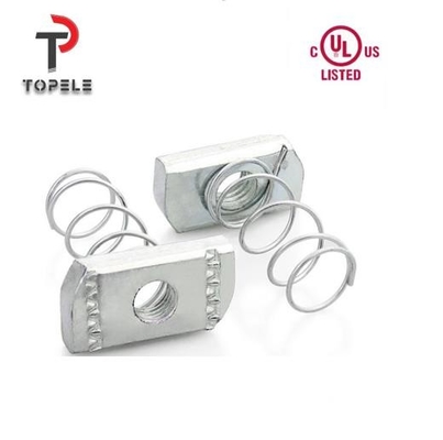 M6 M8 M10 M12 Unistrut-Kanal galvanisierte Zinkplattierte Stahlfedermutter