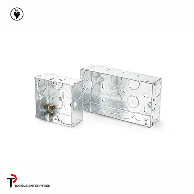 Elektrische Schachteln / 2-Gang British Standard Metallleitungsbox mit PVC, Schalterbox