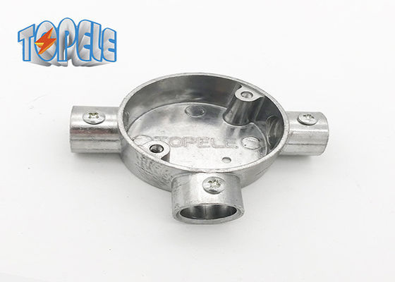 3/4" 1" BS31 Leitungs-Aluminium-Fitting Rundschachtel 3 Weg / Tee-Box Iso